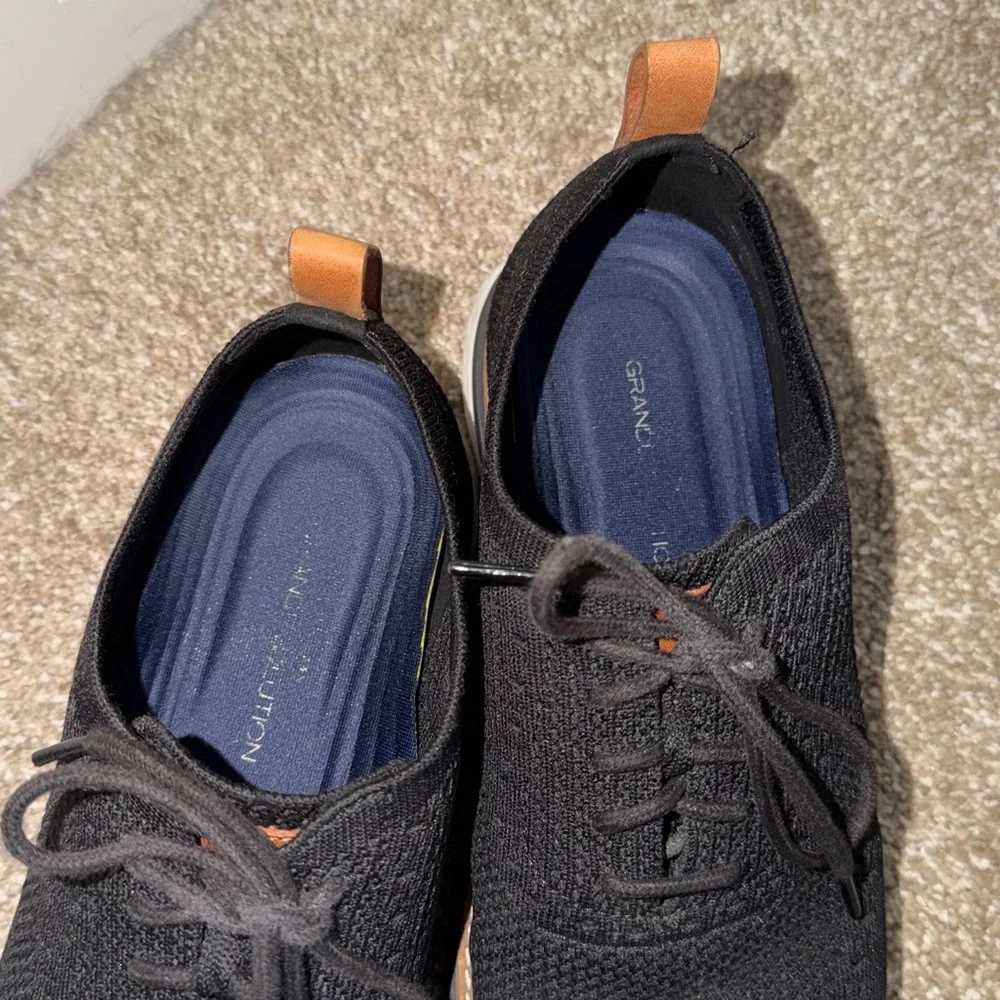 Cole Haan ZeroGrand Black Lace-Up Oxfords stitchliteShoes
